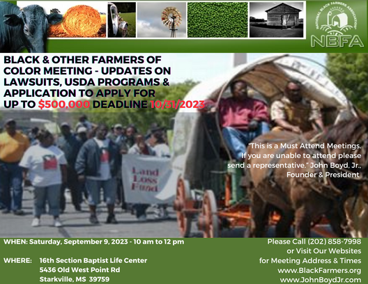 #BlackFarmers #FarmersOfColor #MeetingsNearYou #ApplyNOW #Deadline10312023 BlackFarmers.org @metrolinanative