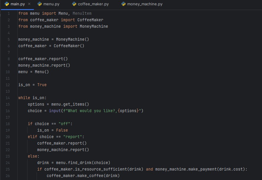 loracamp67's tweet image. Day16 of #100daysofcodechallenge #Python
Today I learned about:
1. Object Oriented Programming
2. Constructing Objects, Object Attributes, Object Methods
#Project10 Coffee Machine