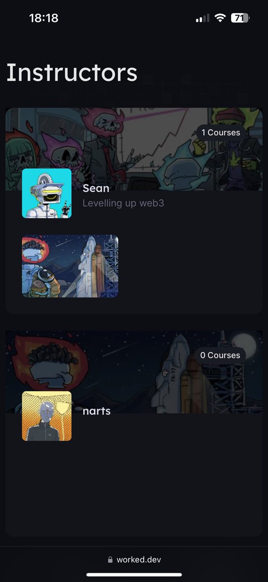 I want to shoutout and thank all of our instructors who have signed up to our platform so far. 

We appreciate you taking time out of your day to check out what we are bringing to web3. You’re early!

<a href="/dapp_central/">Dapp Central</a>
<a href="/WalterOstlie/">Walter Ostlie</a> 
@bitcoins_son
<a href="/melonaire/"></a> 
<a href="/OOOnerr/">Escobar | Cardano Lounge</a> 
<a href="/WildTangz/">Wild Tangz</a>