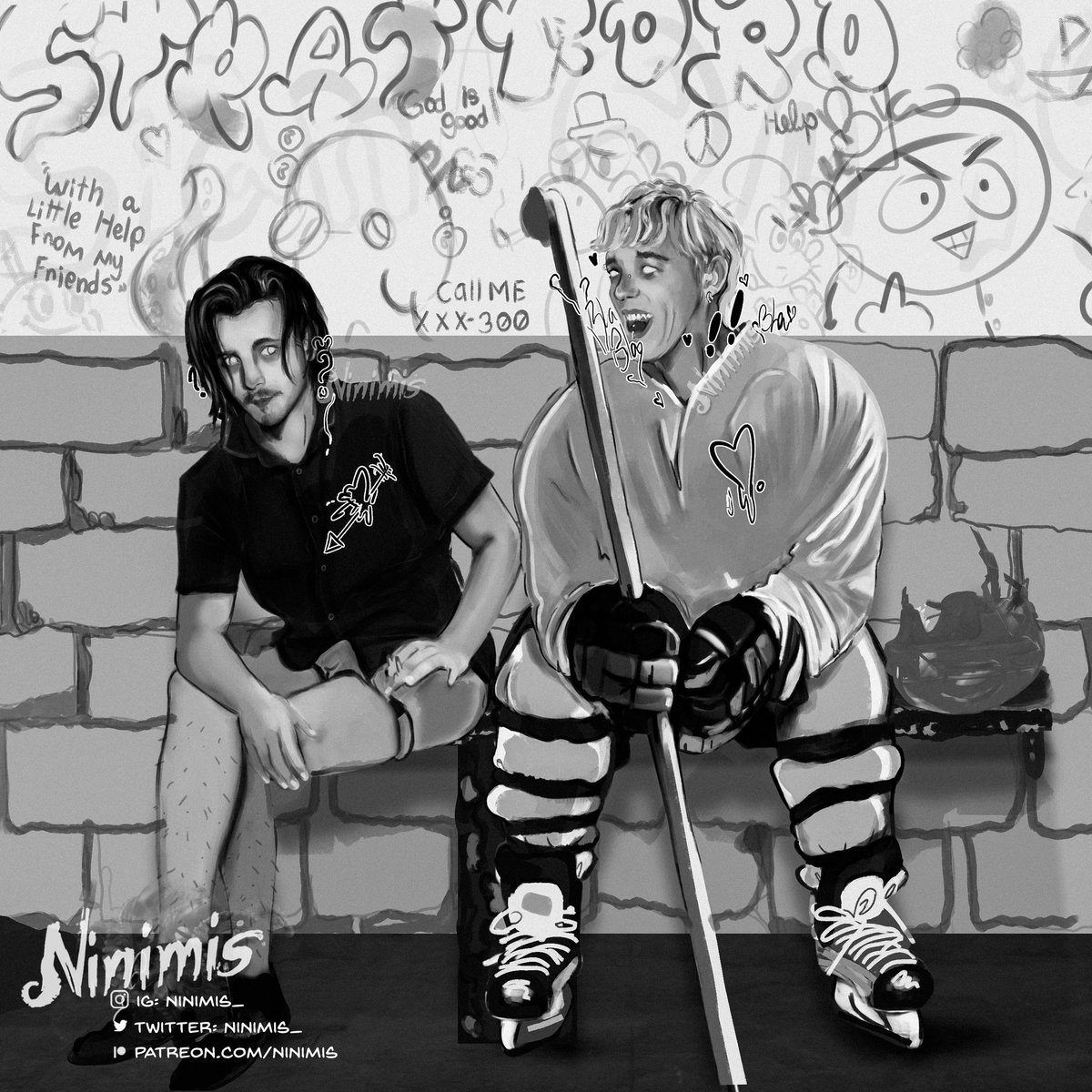 Ninimis_'s tweet photo. It was a script for a fanfic, I decided to turn it into fanart: fate decided to leave Billy with his mother and together, fleeing Woodsboro for New York, Billy meets Tim
or just Tim and Billy #stubilly #stuilly #scream https://t.co/J724fBul4O