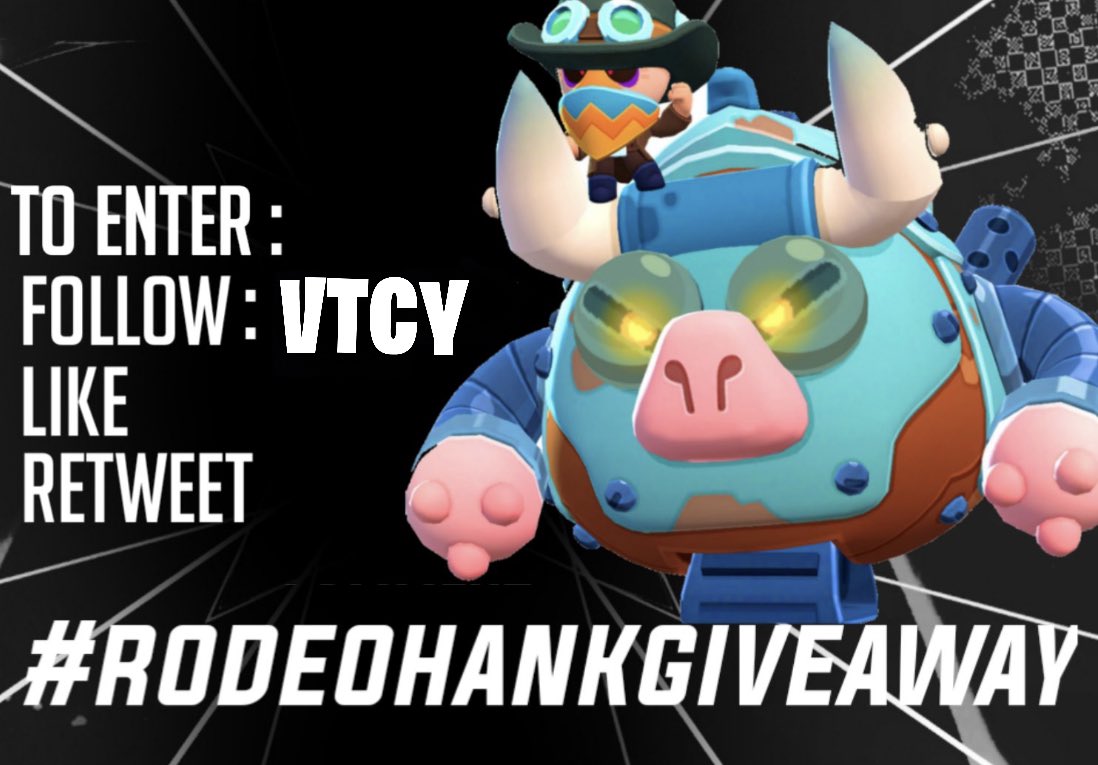 CirooBS's tweet photo. 🚨GIVEAWAY: Rodeo Hank + Pin + Spray + Profile Picture 🐮🍤
To Enter:
✅Follow @vtcy
♥️like ♻️rtw
💬comment #rodeohankgiveaway
🏷️tag 2 brawl friends
Good luck everyone!

#RodeoHankGiveaway #BackToRangerRanch
#BrawlTalk #BrawlStars https://t.co/awI8Gt8nSE