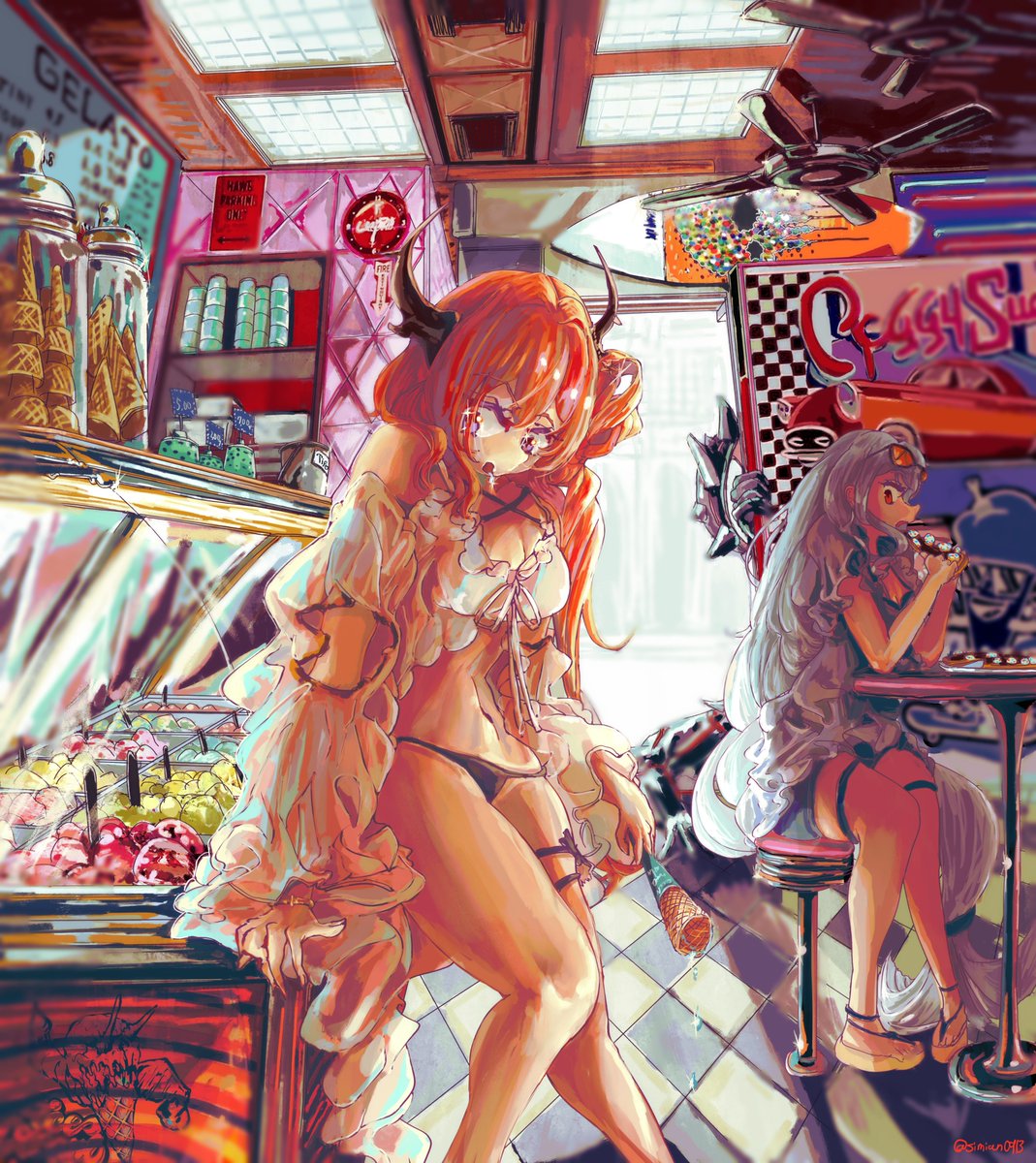 アークナイツ「スルト #Arknights #明日方舟 #アークナイツ #スルト #スカジ 」|鯖折り劇場のイラスト