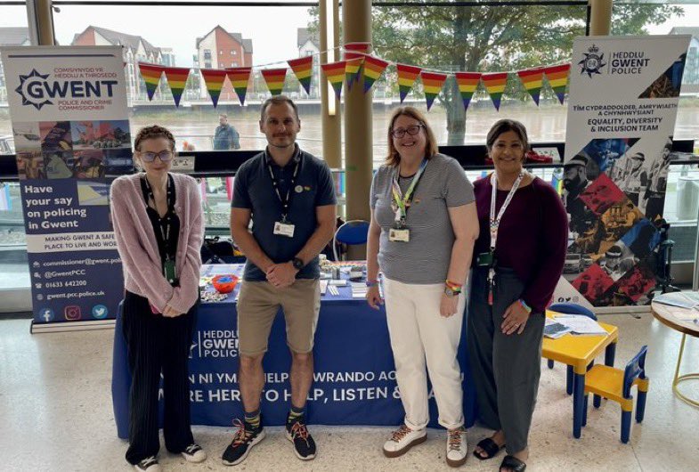 Fantastic day supporting @Newportpride today with @gwentpolice! A brilliant inclusive day celebrating all our communities across Newport and Gwent. Thank you to everyone who visited @GwentPCC!