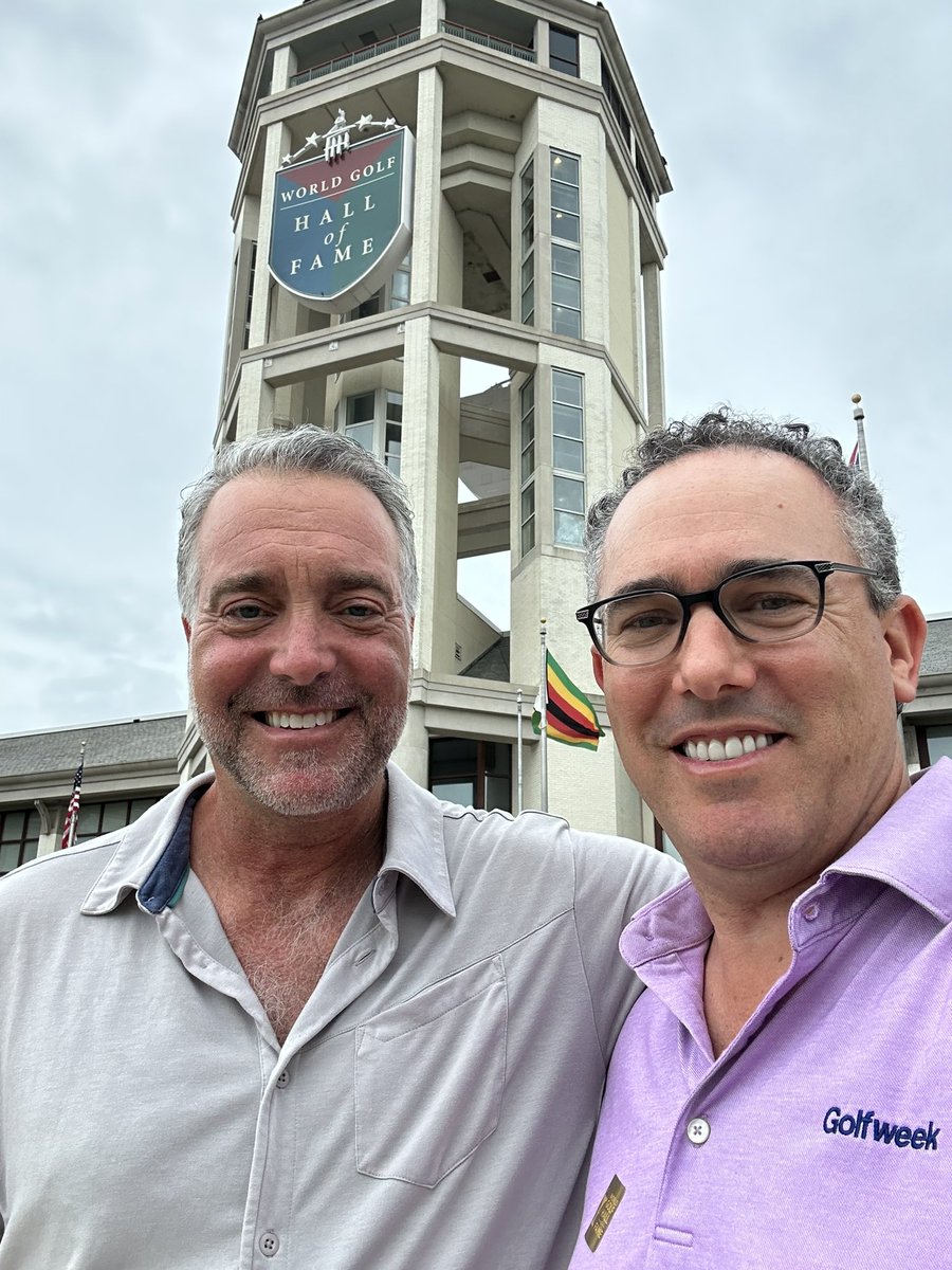 MediaShareCG's tweet photo. @AdamSchupak and me rolling the final putts ever at the @GolfHallofFame. Among the first staffers back in '98. It was a privilege just to have been a small brick in the history the WGHOF. I'll always be grateful for having had this chapter and people in my golf life. https://t.co/CEC5v8v9oK