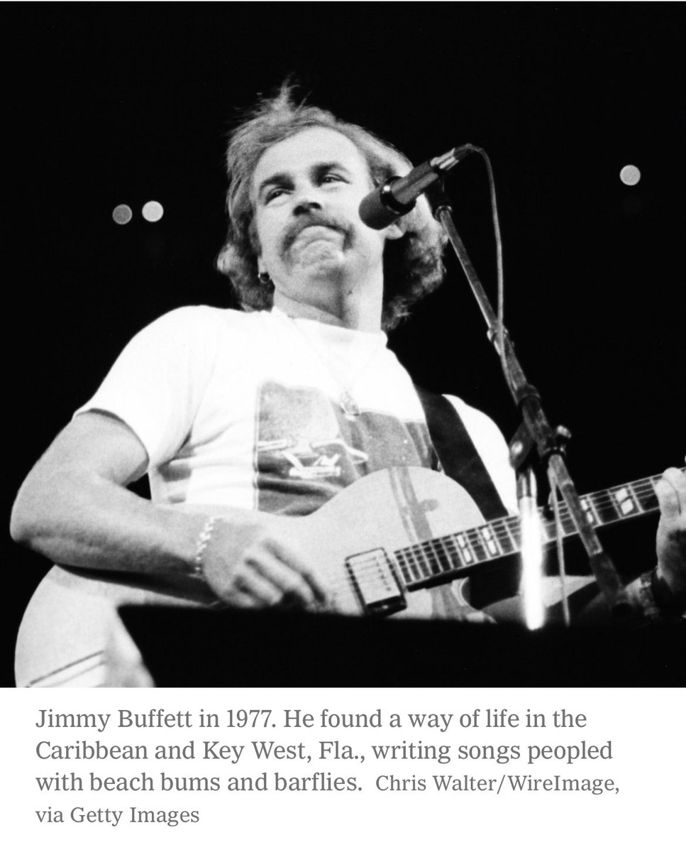 "Roguish Bard of Island Escapism" says <a href="/nytimes/">The New York Times</a> obit. Perfect. We've lost a pirate and an American Treasure. We were lucky to have had Jimmy Buffett in our lives. Even quoted him in my high school yearbook. Thanks, <a href="/jimmybuffett/">Jimmy Buffett</a> for being Jimmy Buffett.