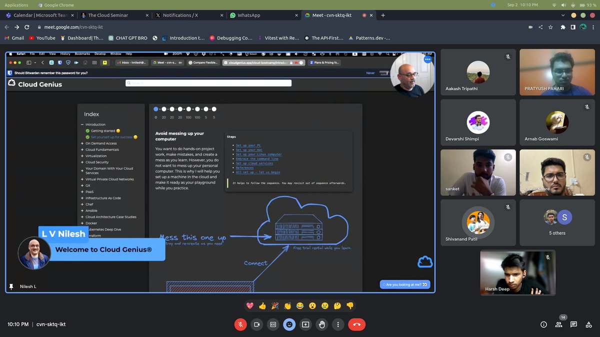 harshcodesdev's tweet photo. #thecloudseminar up and running ✨
Just a casual meet with cloud genius folks!!
@sagwekar_sahil @LVNilesh @DevarshiShimpi @PahariPratyush @sankettwt https://t.co/i3LeVsh8TF