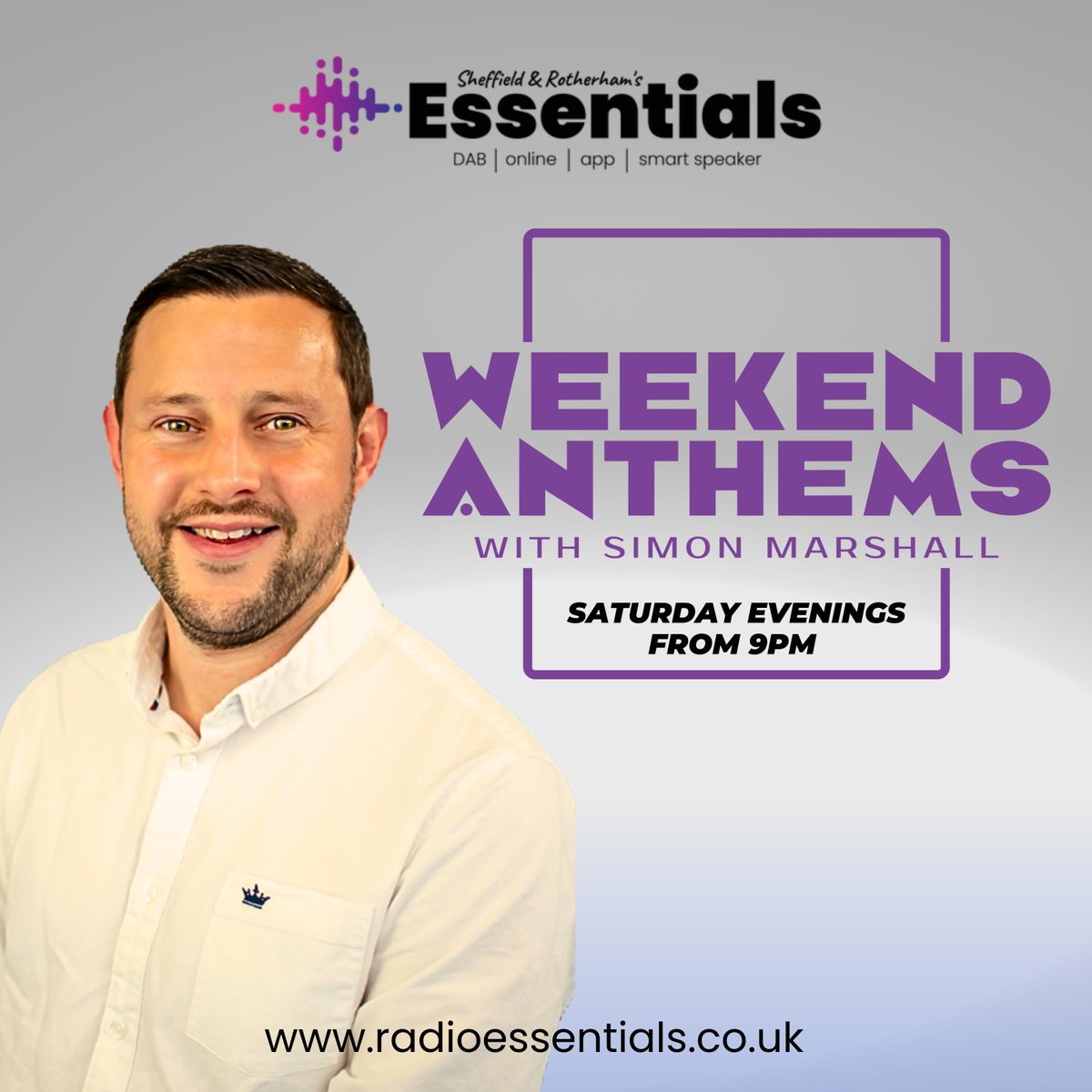 SheffEssentials's tweet photo. Tonight on #WeAreEssentials another amazing line up of songs to get you in the mood for a Saturday night. @SimonMarshallDJ
On #DAB across #Sheffield & #SouthYorkshire https://t.co/c7Ej8HTy8g