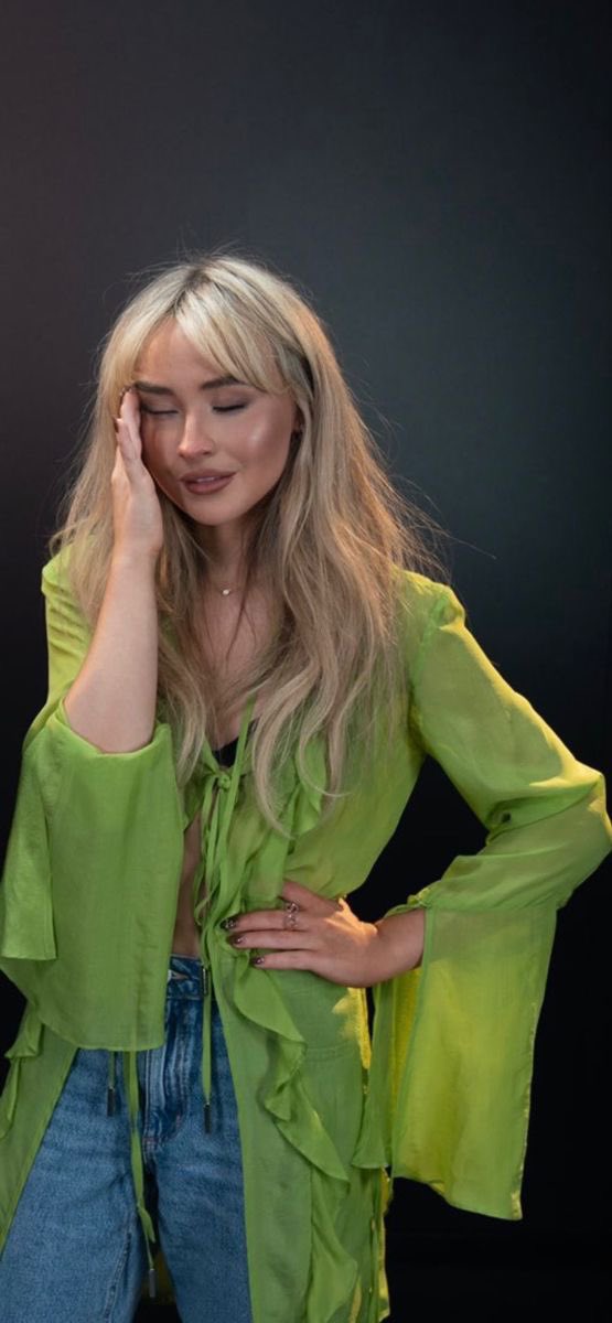 I need Sabrina carpenter to start wearing green again I need Sabrina carpenter to start wearing green again
