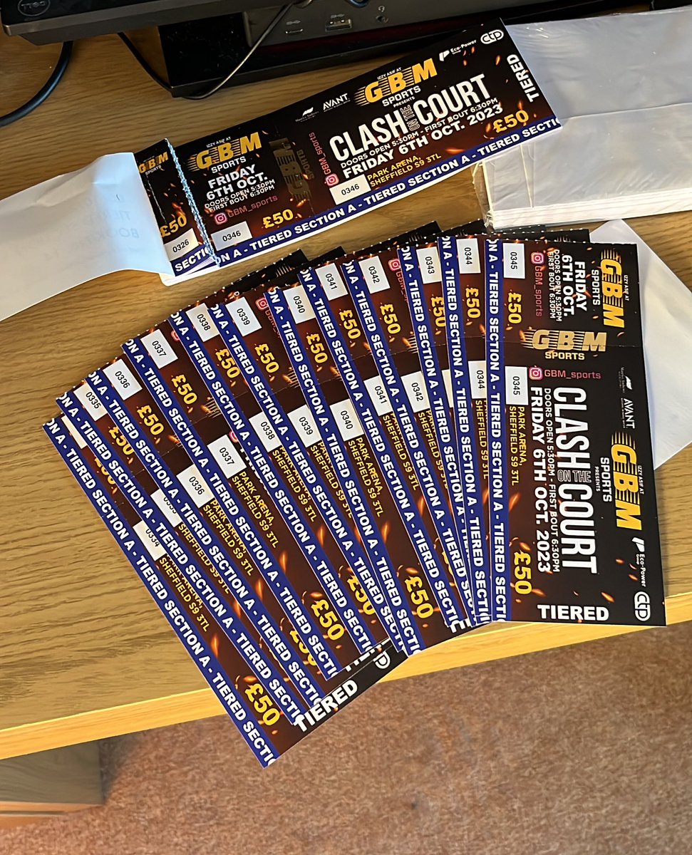 NicolaHopewell's tweet photo. Look at these tickets going out to my sponsors @7coreelectrical 🎟️  big shout out for the support 🙌🏻 

Get in touch to get yours £50 https://t.co/xDYVf5wmZ8