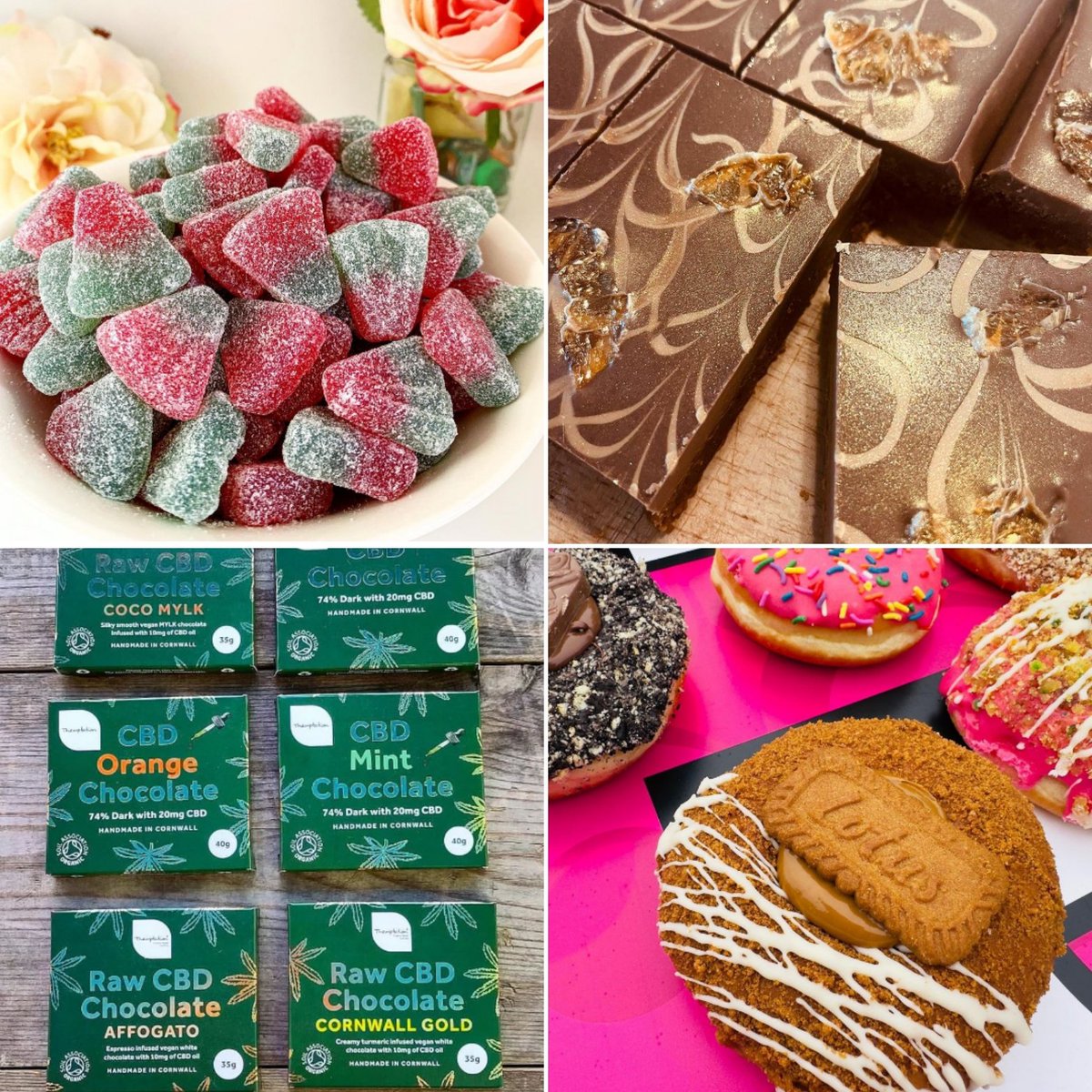 Sweet traders at Chesterfield Vegan Market tomorrow include Bear and Bee Sweets, Bespoke Brownies, @DashVegan and Project Doughnut. Come and find these and more at Main Square 10-4. All welcome, dog friendly and inclusive 💚 #lovechesterfield #chesterfield #veganmarket #vegan