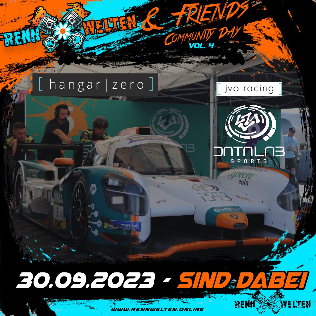 Mit [hangar|zero], JvO Racing und DATALAB SPORTS können wir auf dem RennWelten &amp; Friends Community am 30. September drei weitere Partner begrüßen.

Seid dabei und bucht noch heute euer Ticket im RennWelten Shop!

Diesen erreicht ihr über den Linktree in der Bio.
