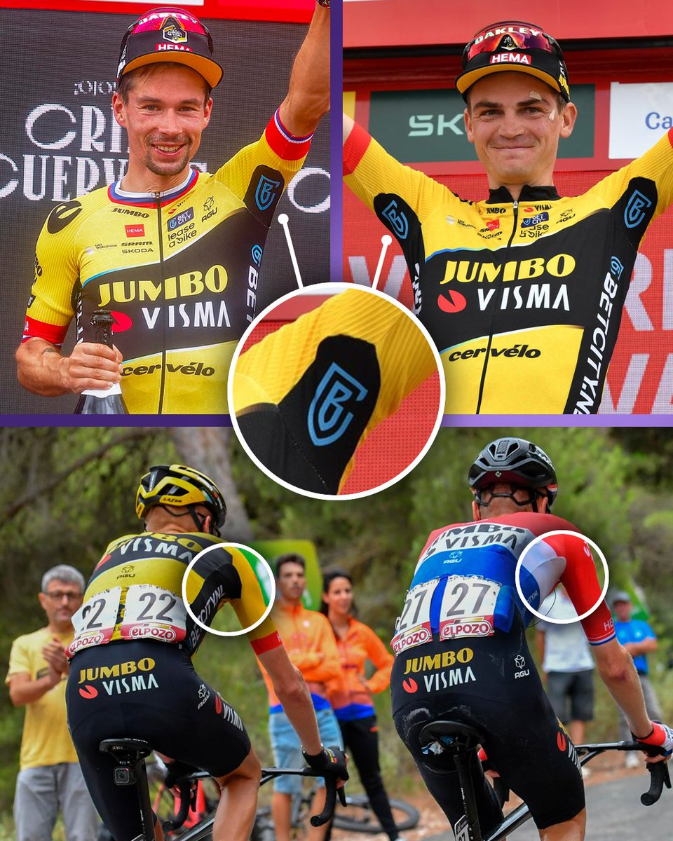Team Jumbo-Visma are geniuses 🧠

They have sponsor logos underneath the arms of their podium jerseys that are only visible when waving to the crowd 🤯

📸Cor Vos
_________________
🇪🇸 #LaVuelta23