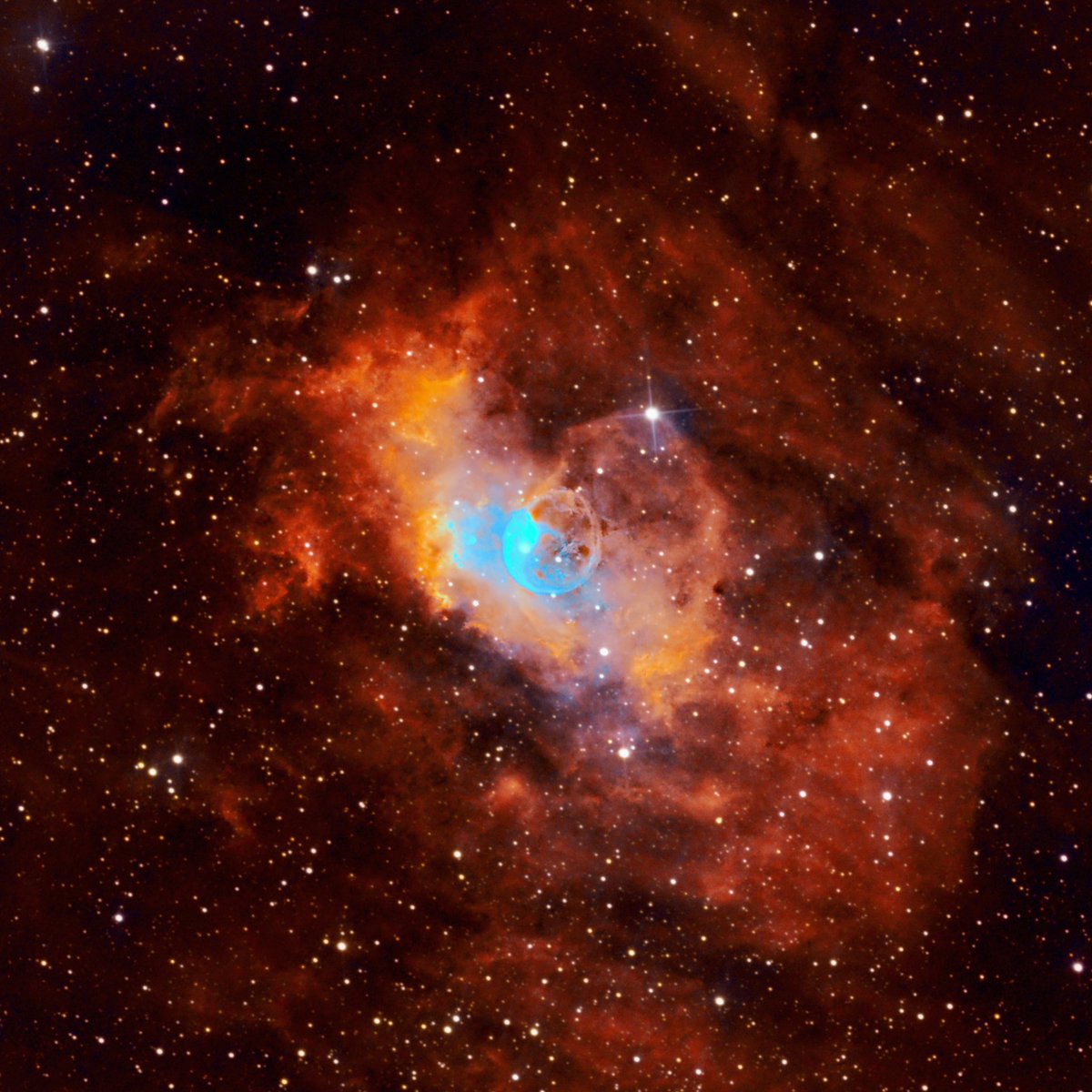 picastroapp's tweet photo. I think I’m at the limit of my data now. I’ve tried to pull a little more blue from this bubble nebula. Hope you like.

#astrophotography #deepsky #astronomy #astro #telescope #stars #nightsky #universe #nature #galaxy #messierobjects #instagram #deepskyphotography #astrophoto https://t.co/vtJAy4JHMN