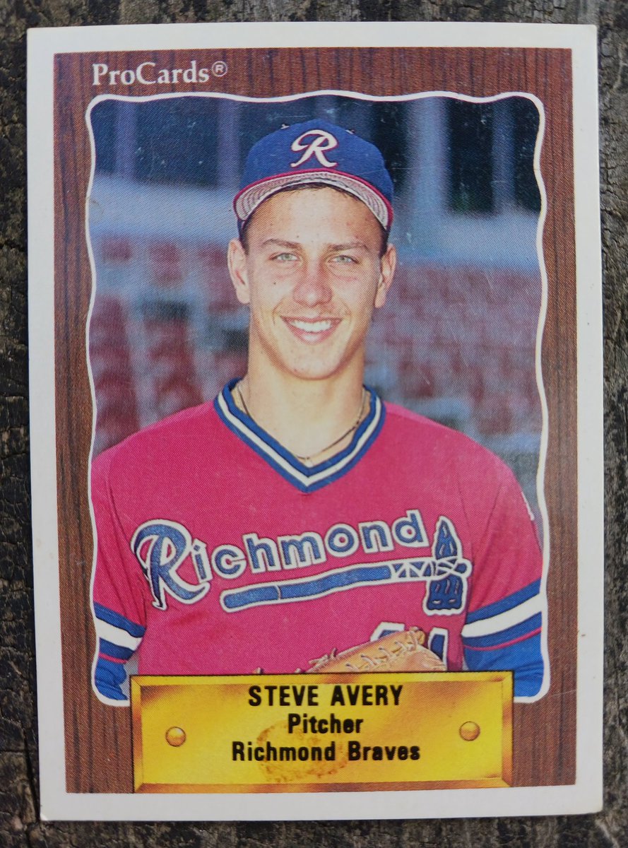 Steve Avery 1990 Procards. Steve was a huge part of the Braves 1990s success.  He was the 1991 NLCS MVP where he pitched 16 scoreless innings in 2 starts against the Pirates. His last postseason win for the Braves came in game 4 of the 1995 World Series against Cleveland. #Braves