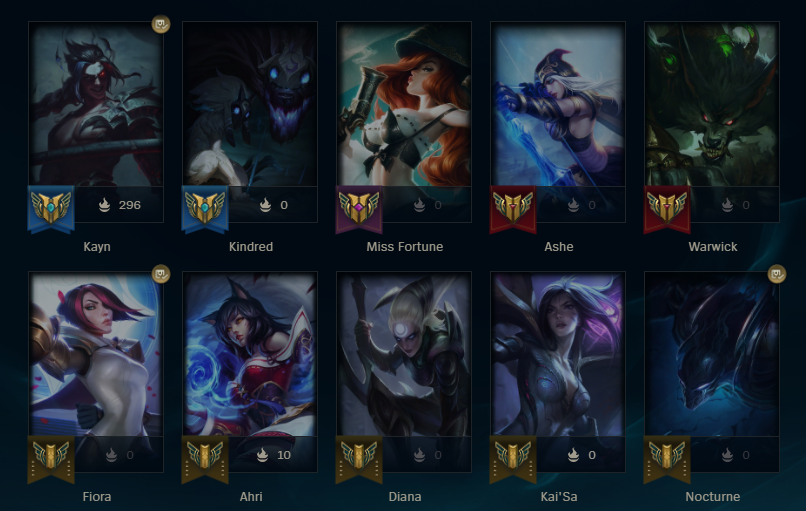 JustBipt's tweet image. The list is a lie, I only play kayn