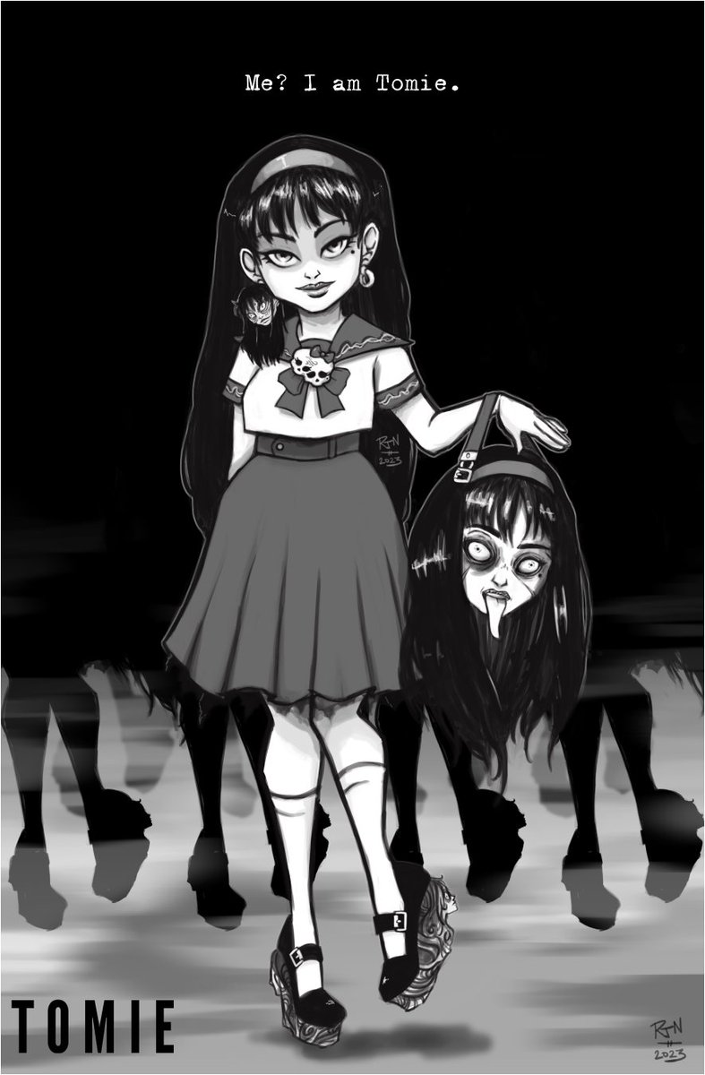 Sassmaster_ArtJ's tweet photo. oh hey maybe I drew another monster high skullector thus time of junji ito icon tomie 
.
blurb and thoughts here: https://t.co/2ZLYrm7N4J https://t.co/N2ni9PgXfN