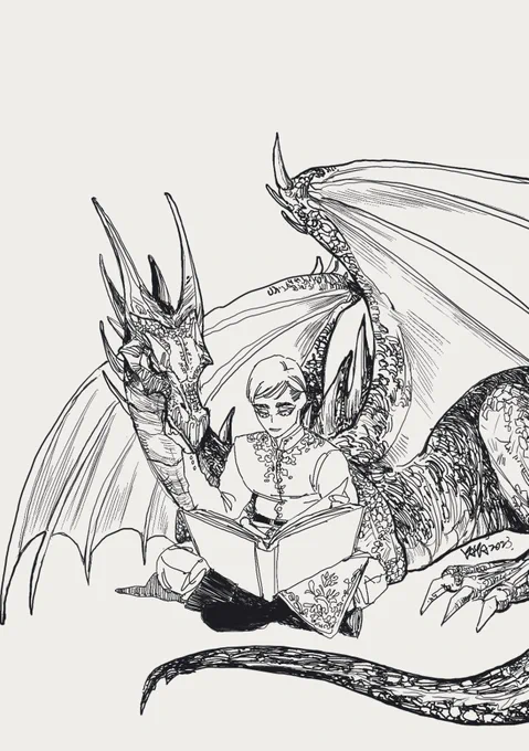 Most of the dragons seem to have fiery tempers, but have a fondness for golden, shiny things - so, logically, dragon Levi should like Erwin tooIt's just that this dragon seem to be a bit mini when he transform into human forms.#eruri #エルリ 