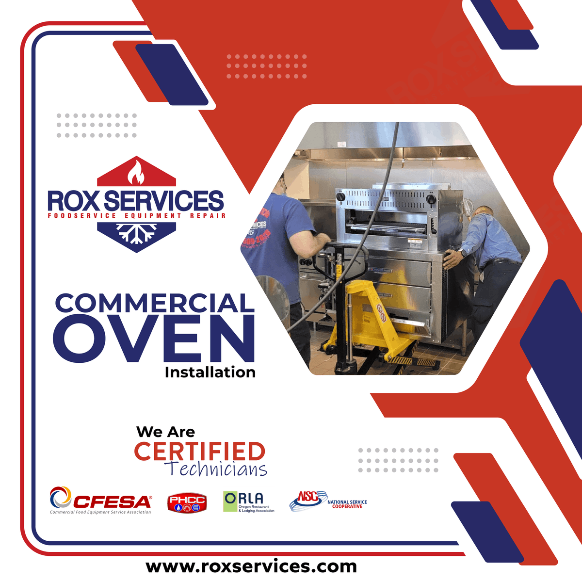 RoxServices's tweet photo. The right way to keep your equipment in good shape starts with a professional installation. Our team of certified technicians will install it and give you the best tips.

Know The Difference: Commercial Kitchen Appliance Installation Vs Repairs ➡️https://t.co/XZ1vOPIAk6 https://t.co/9XppExKgOS