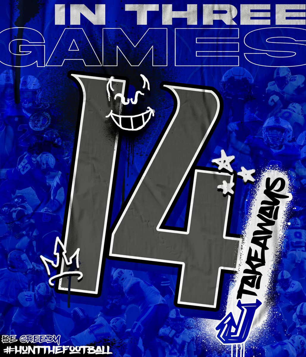 Hey Defense WE SEE YOU 🔥
In Three games you have had 14 TAKEAWAYS 
All Gas No Breaks 🏈
#HuntTheFootball