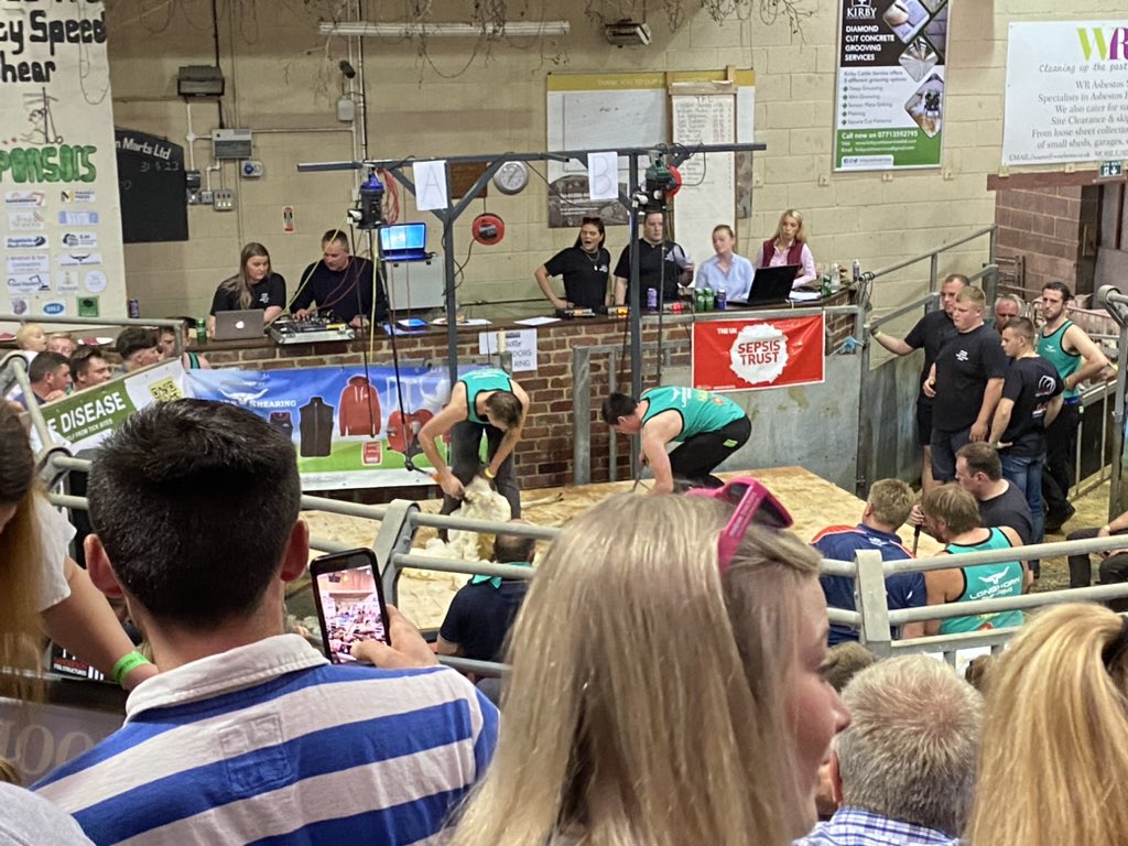 Taken Mr C for a ‘northern’ night out - speed shearing! He is mesmerised…