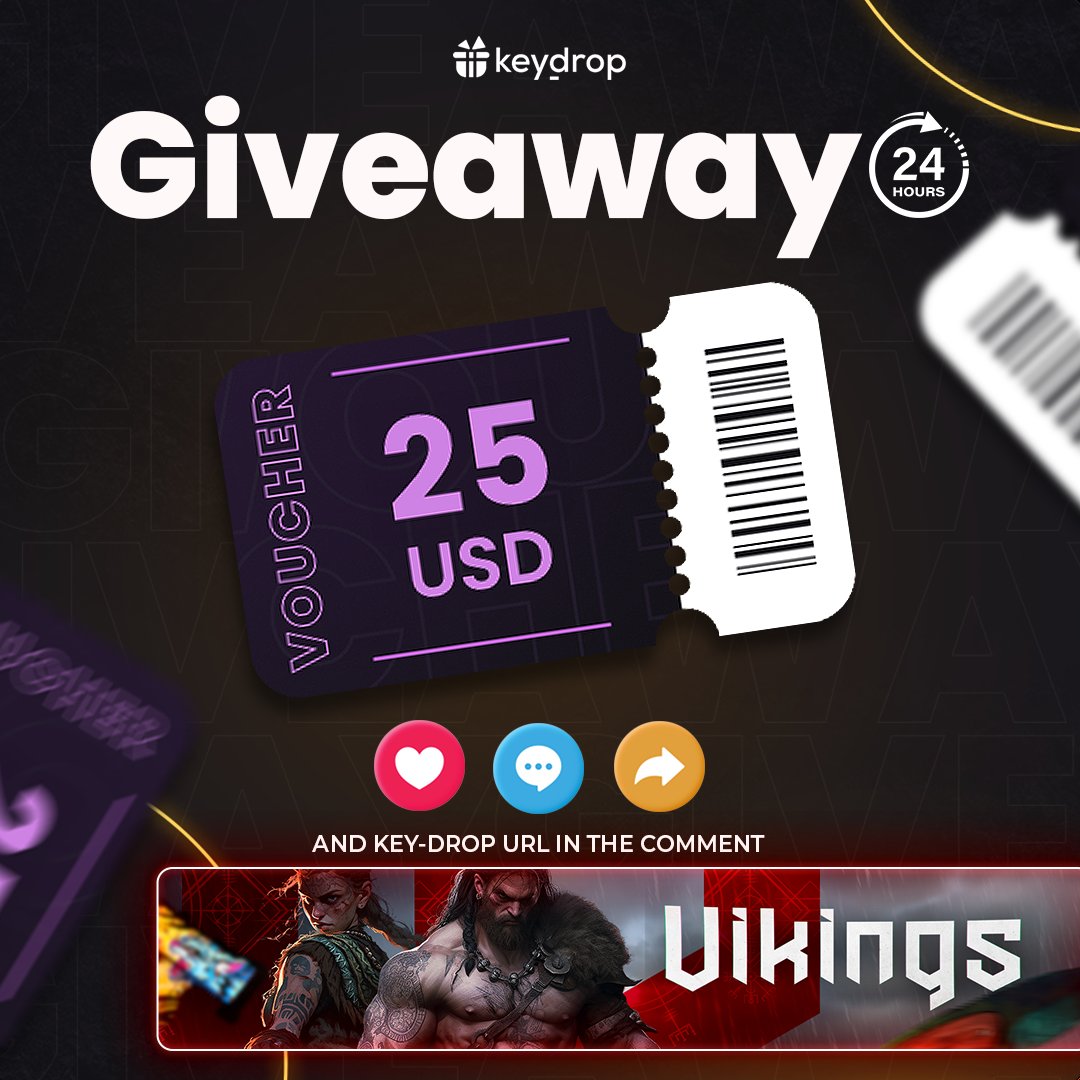 $25 VOUCHER GIVEAWAY 🎁

👊 Just leave ❤️ under the post!
🤝 Follow us!
🔁 Retweet!

⏰ Wait 24 hours!

#freeskins #csgoskinsgiveaway #csgoskinsfree #giveaway #airdrop #csgocases #csgocase #csgocommunity #csgoesport #skins #csgoskins #keydrop #keydropcom