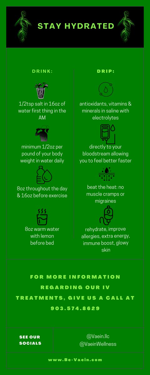 👉 Hydration Matters! 👈

Staying hydrated is crucial, but sometimes, drinking water isn't enough, especially in this TX heat! IV hydration delivers essential fluids and nutrients directly into your bloodstream, ensuring rapid absorption! 💦💉 #Hydration #HydrateTX #DRIPPIN