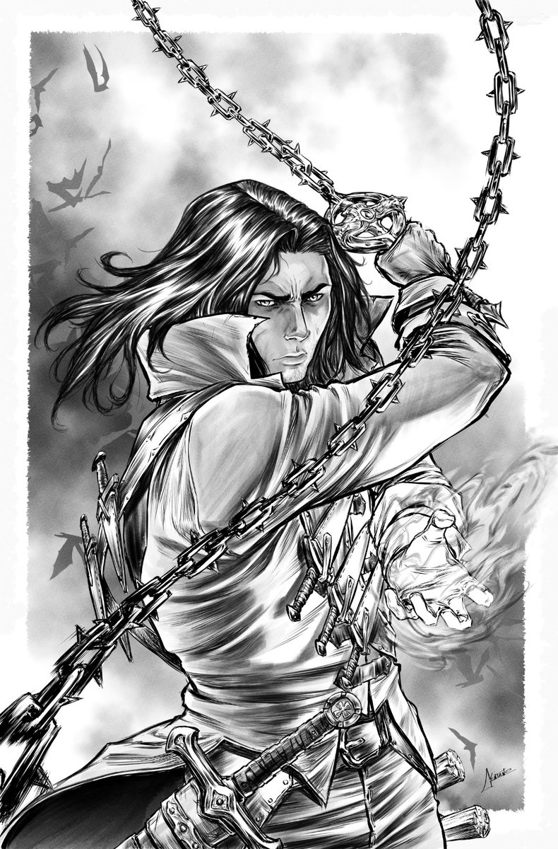 Gcaithanos's tweet photo. Commission I did for a D&D character based on the Belmont's for the Curse of Strahd campaign #commission #oc #dnd5e #DnD #art #arte #drawing #illustration #clupstudio #Castlevania #ayamikojima #ArtistOnTwitter #artists #RPG #WIP #Belmont #Vampirehunter #Vampire https://t.co/M3wmg4v8aG