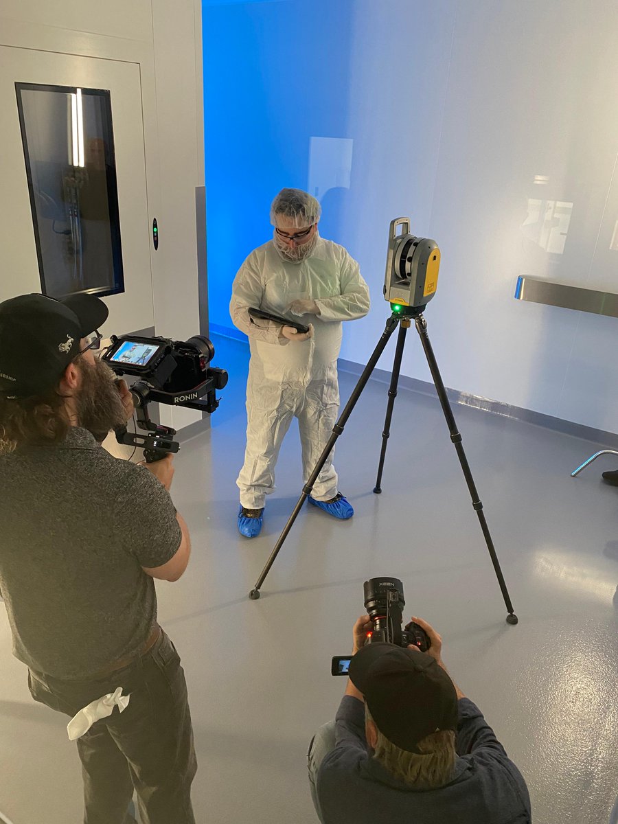 PCIcontracting's tweet photo. The @DECCO_Inc team visited the PCI New England branch for a collab video project. Using our cleanroom mock-ups, they filmed interviews & custom component installations. Our long-standing partnership shines in the Northeast cleanroom construction. ๐ฅ #PCIEveryDayCounts #PCIproud https://t.co/Ar5m0YZHEL