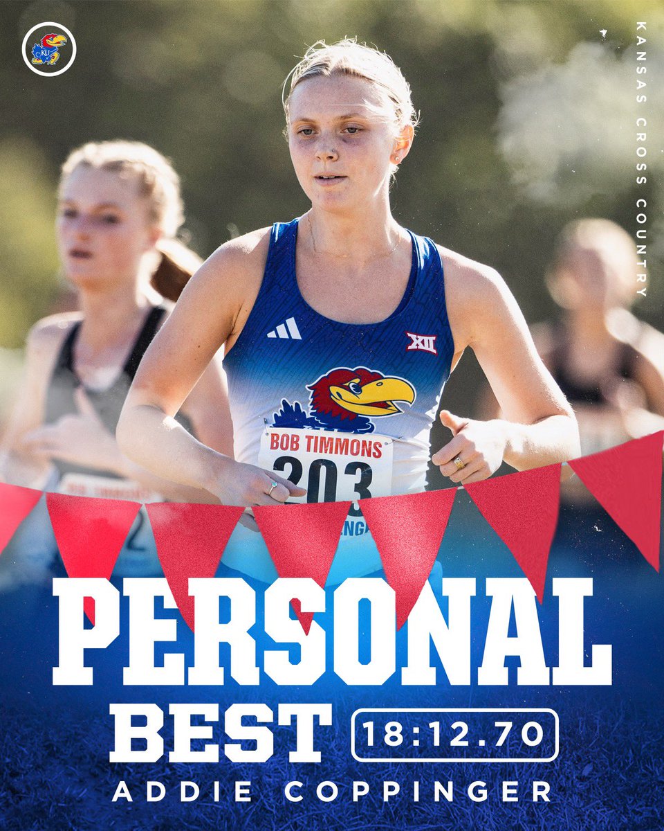 kansastfxc's tweet photo. Our women’s team starting off on the right foot 😮‍💨

Congrats to Addie Coppinger, Kenadi Krueger, Tori Wingrove, and Caroline Burrow on your new PRs!

#RockChalk https://t.co/7I0mVfTsdj