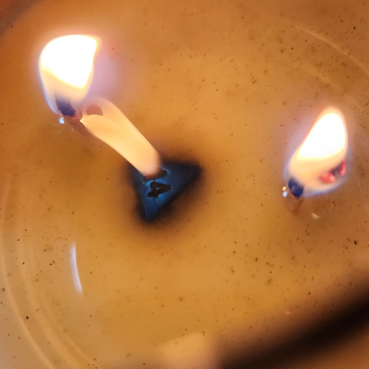 I rolled a 14 on the d20 in my #BlackHoundTavern candle from <a href="/CantripCandles/">Cantrip Candles</a>. :]