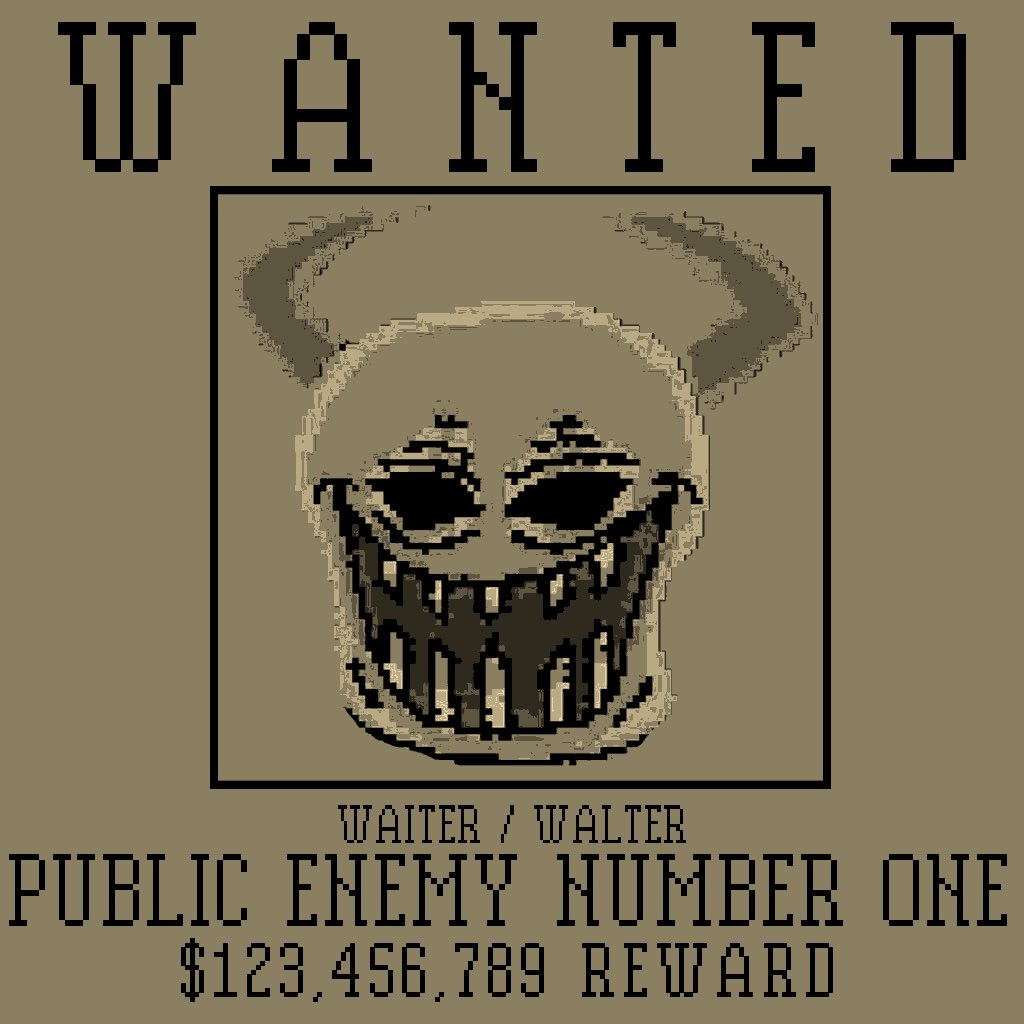 terror_arcade's tweet photo. The Waiter. 

Public Enemy Number One. https://t.co/QQXtWoAo81
