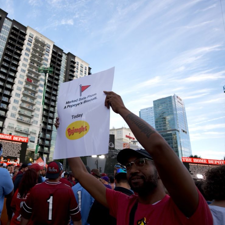 Bojangles's tweet image. The Battle of the Carolinas was won in 1977 😉

We just hope everyone has fun today! #ItsBoTime