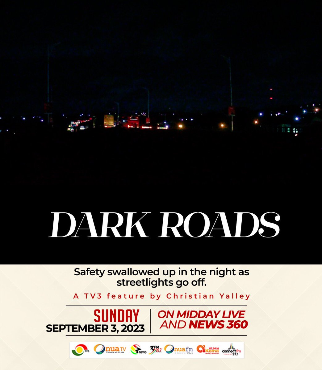 I take a night tour around Accra in this feature. It’s worrying how major roads lack visibility due to non-functioning streetlights.

Make a date on Sunday, September 3, at 12pm and 7pm on <a href="/tv3_ghana/">#TV3GH</a>.

#3NewsGH