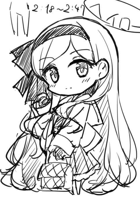 描き方解説しながらSD絵描いてた 