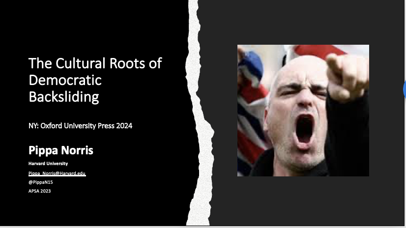 Here's my #APSA2023 pp slides, as a snapshot of the paper today on the cultural roots of democratic backsliding. Work in progress...Lots still to do.  Comments v welcome. dropbox.com/scl/fi/rg3z6qz…