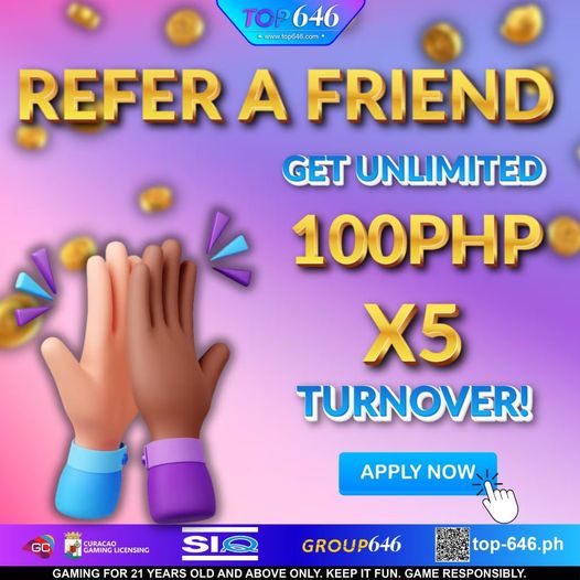 top646_partners's tweet photo. TOP646: REFER A FRIEND 👥

Kaya ano pang inihintay mo mag invite na 🤑 

📥 REGISTER HERE:
➡️ https://t.co/uFDs7mVjoy

🪧 Follow our TOP646 Partners SNS:
➡️ https://t.co/UCQxE6Eyiv

#TOP646  #memes #winning #poker #Sportbook #retrogaming https://t.co/wJq19Hhenc
