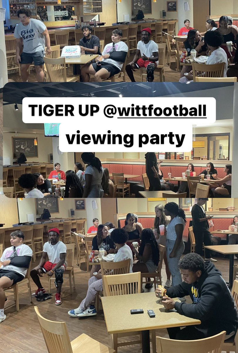 Tiger Up! <a href="/WittFootball/">Wittenberg Football</a> <a href="/WittAthletics/">Wittenberg Athletics</a> <a href="/Witts_Happening/">Witt’s Happening</a> Viewing party for Witt FB vs Dubuque! 🏈 🐅