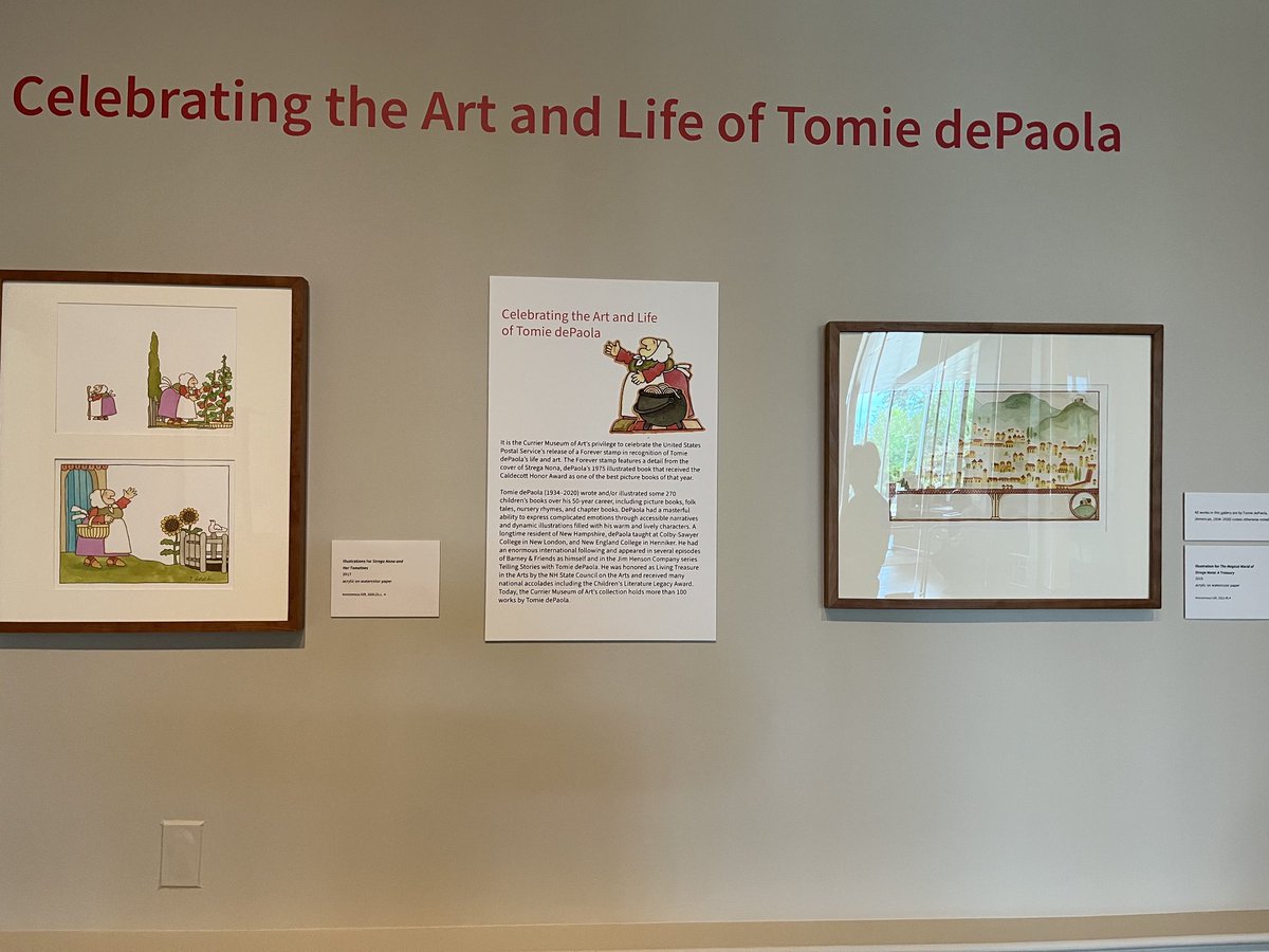 Thrilled to visit the ⁦<a href="/CurrierMuseum/">Currier Museum</a>⁩ where they are celebrating #tomiedepaola!
