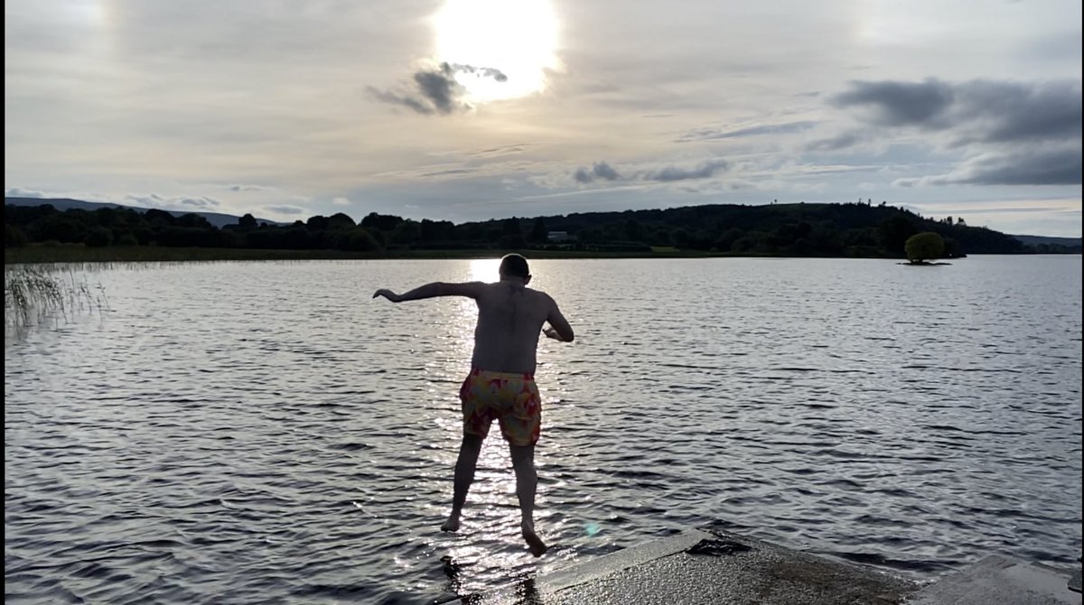 Penultimate day done, Omagh to Belcoo even had a wee wild swim in Lough MacNean to cool down after. Bring me that beer as my legs no longer work 😅 @DrCliffShelton #Ireland