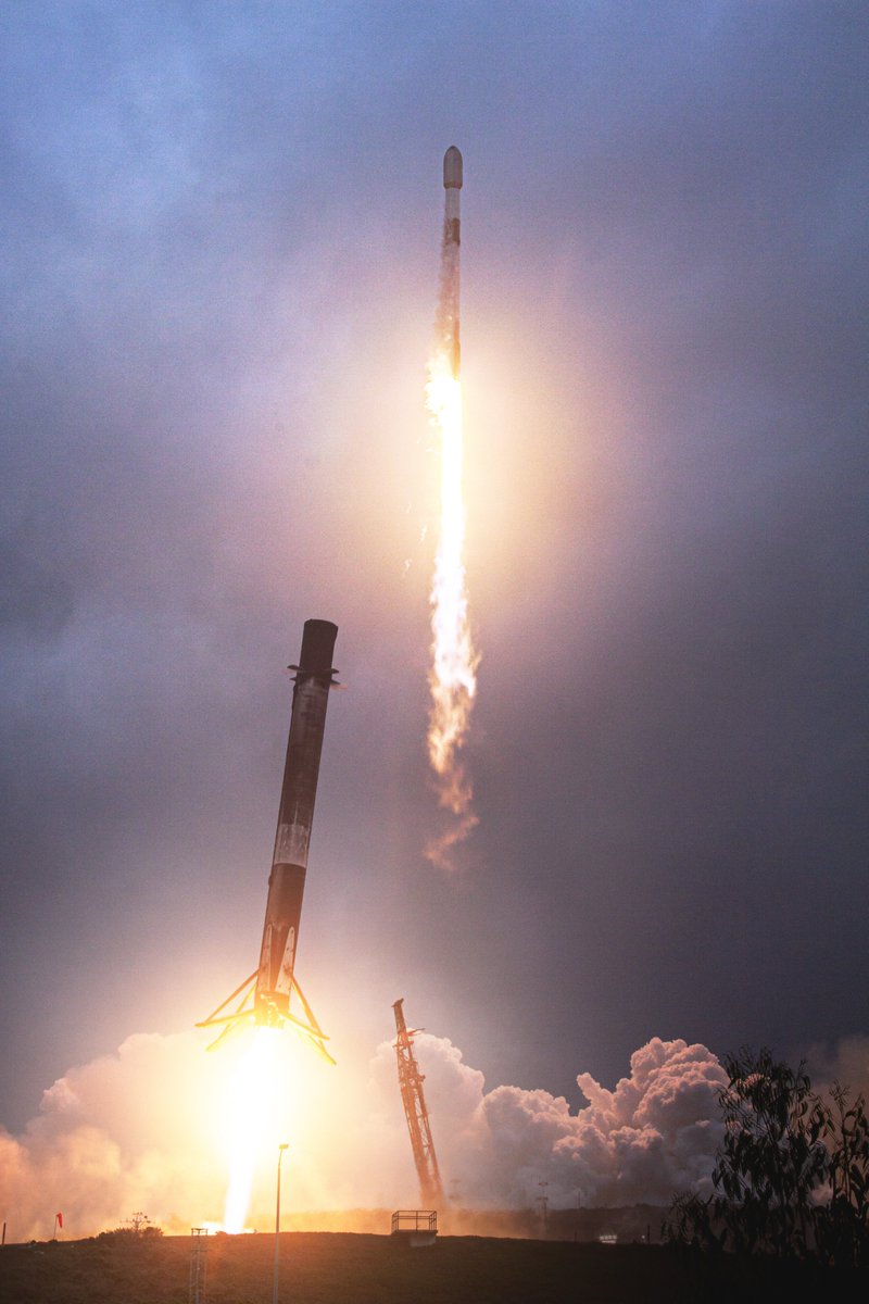 Falcon 9 launches <a href="/SemperCitiusSDA/">Space Development Agency</a>’s second Tranche 0 mission and the first stage returns to Earth, completing SpaceX’s 61st mission of 2023 and matching our total number of launches last year