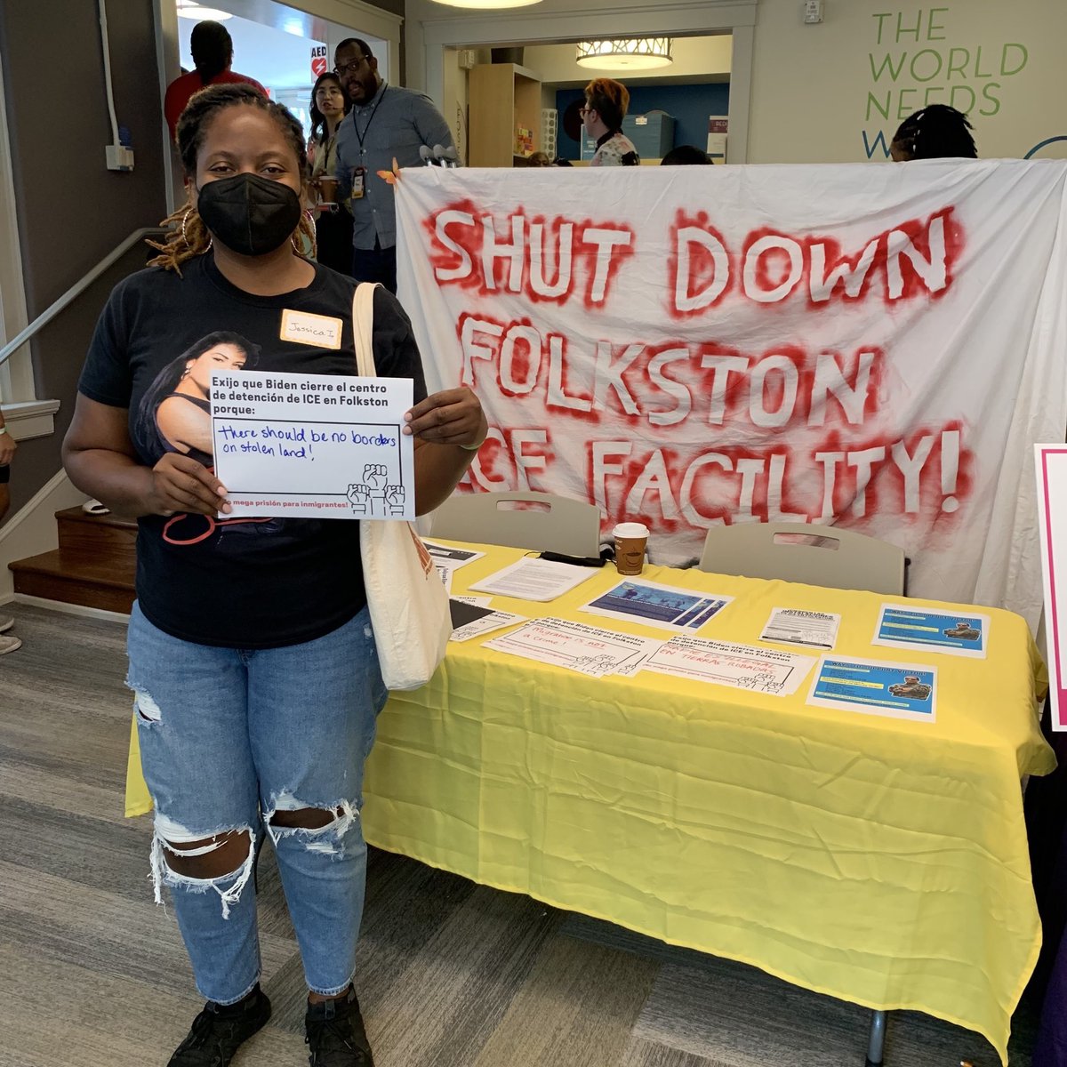 shutdownfipc's tweet photo. Tabling at the #SocialistHorizon Conference! None of us are free until all of us are free!! #abolishICE #FreeThemAll https://t.co/1XY5H9RELR