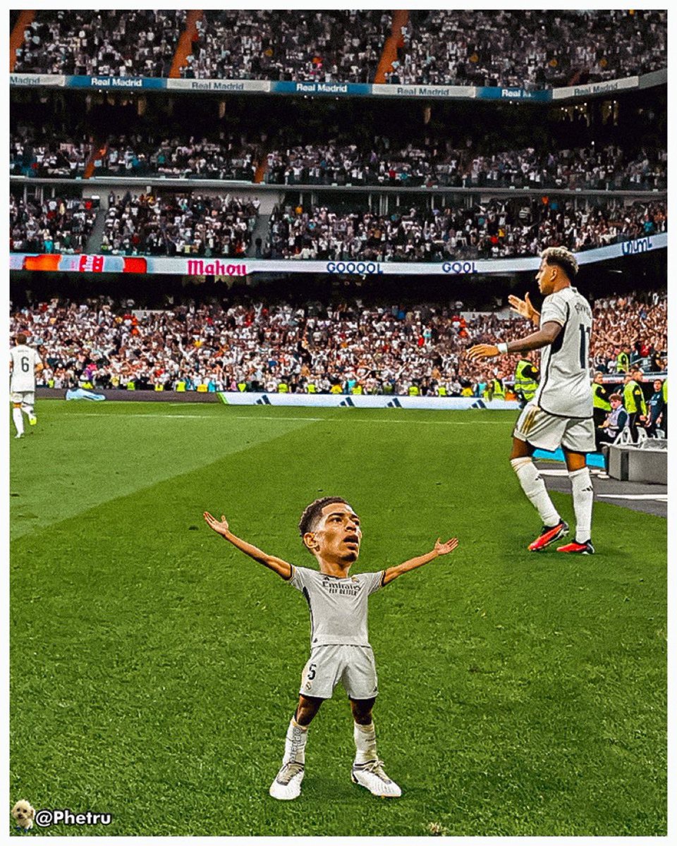 Te has cruzado con el Jude Bellingham chiquitito de la suerte.

Dale RT para que haga historia en el Real Madrid ✨🤍