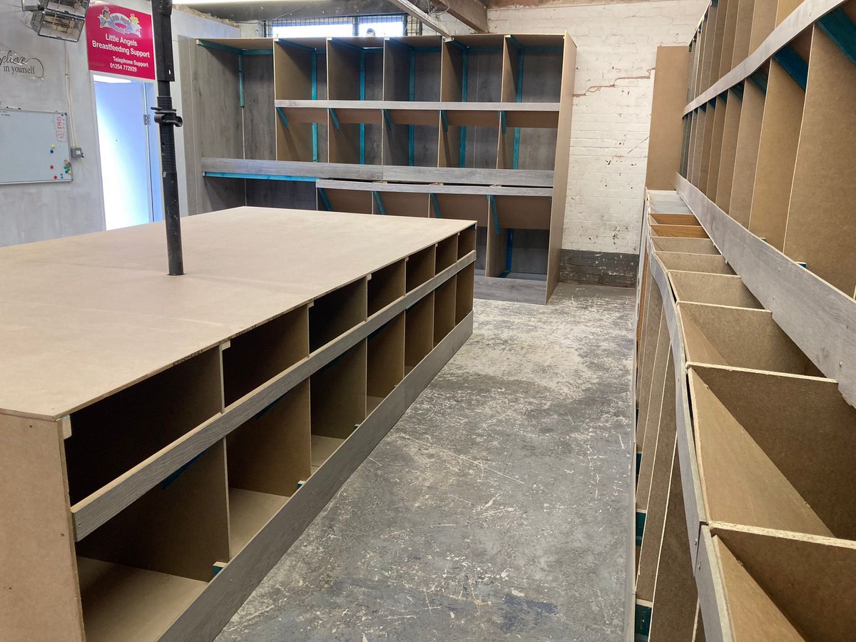 ElaineEdwards13's tweet photo. Thanks so much to Imperial furniture in Bolton who kindly donated all this wood for us to transform our unit. Thank you @HowdensJoinery Darwen for donating £500 towards all the other bits we needed https://t.co/x89KPaXncO