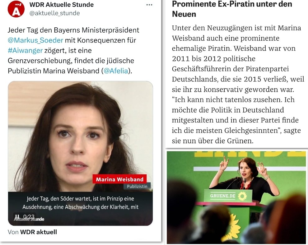 OERRBlog's tweet photo. Warum erwähnt der WDR nicht, dass die Publizistin, die von Markus Söder Konsequenzen für Aiwanger fordert, Mitglied bei den Grünen ist? #ReformOerr #OerrBlog via @LyllithB https://t.co/4KSOtQJZ4V