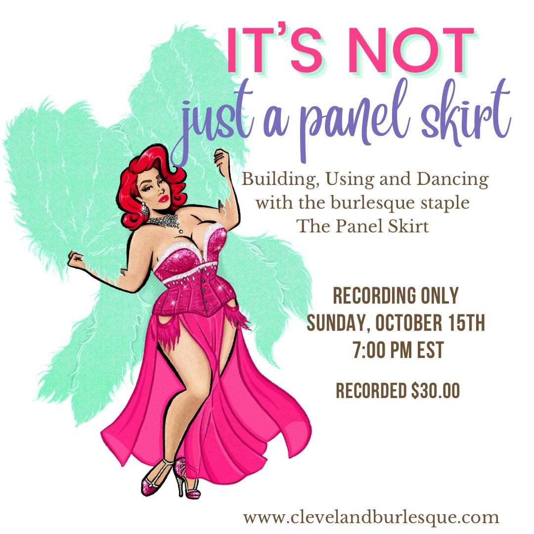 Announcement- Classes are now available for registration. 

All classes will have Live Online Zoom Dates and All of them also have recordings* Bundle Packages for schools and troupes and sponsorships are open for these too! 

Clevelandburlesque.com