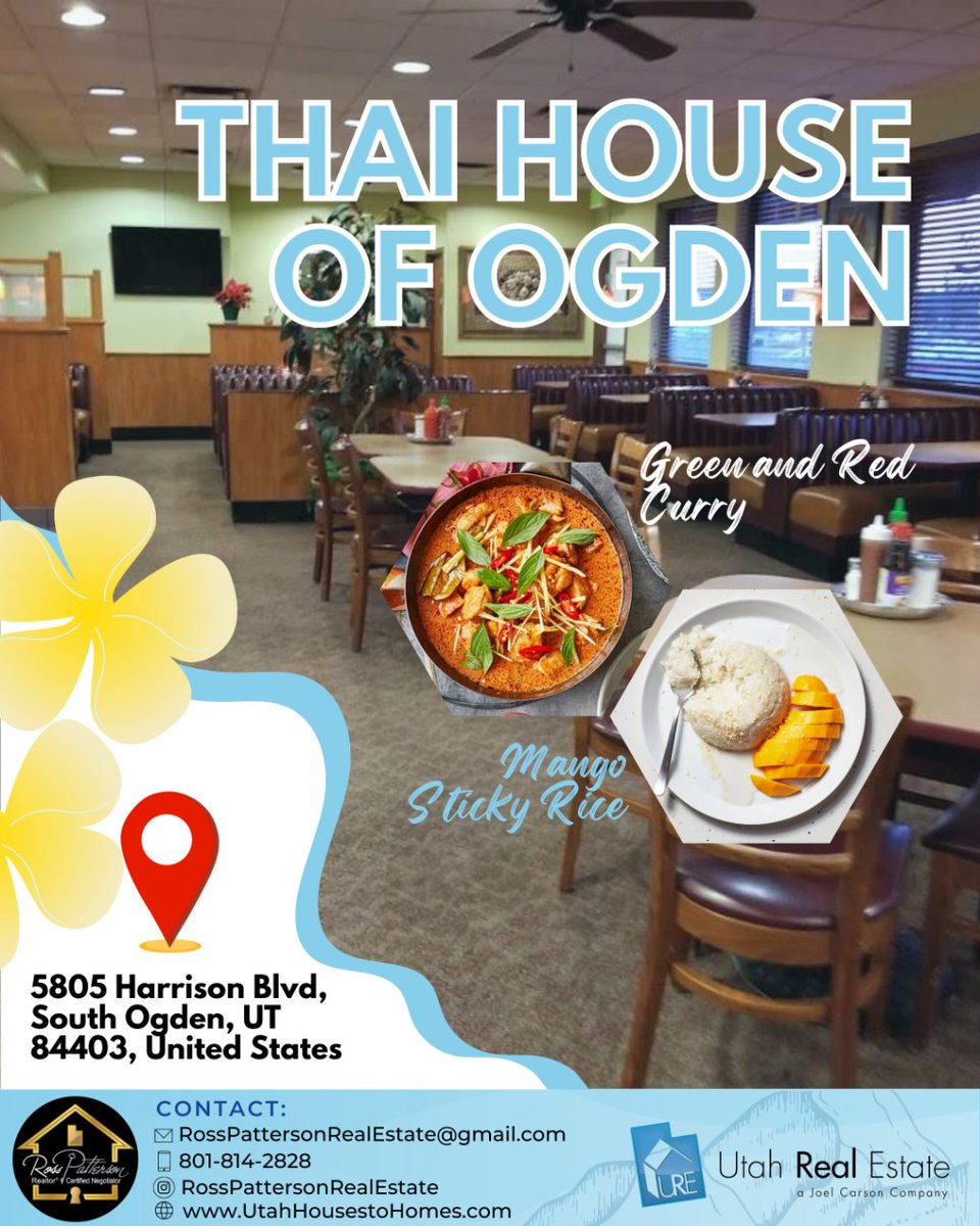 🍽️ Ross's Utah Culinary Spotlight : Let's savor the flavors at Thai House of Ogden! From the aromatic Green and Red Curry to the heavenly Mango Sticky Rice, this is a journey for your taste buds!
#TantalizingTastes #ThaiHouseDelights