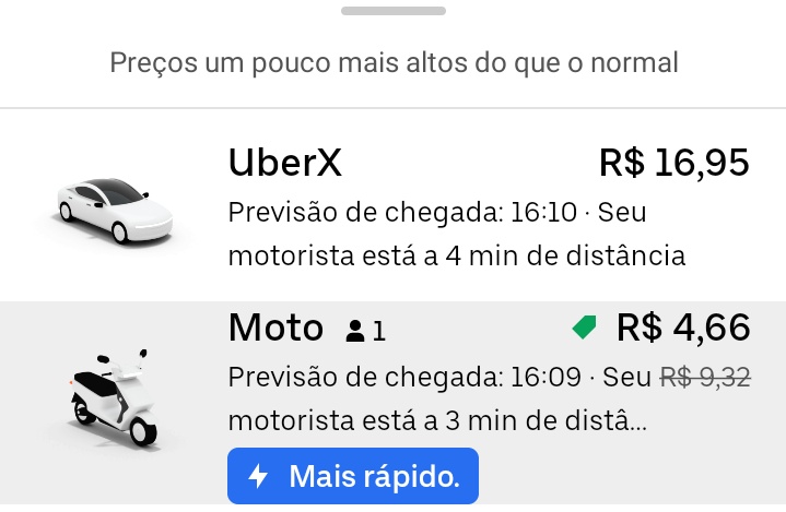 libryaninha's tweet photo. é claro que minha vida não vale 16,95 e por isso vou de uber moto https://t.co/BwRvLI6zGf