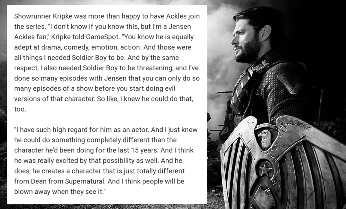 martysantarsier's tweet photo. #JensenAckles is a ray of sunshine in the world of the performing arts, he is an artist with a great devotion and passion for the creative process, he has incredible social power and stage presence yet he remains humble.  Everyone loves working with him. 
I'm proud to be a fan.❤️ https://t.co/n2lAtNXNbJ