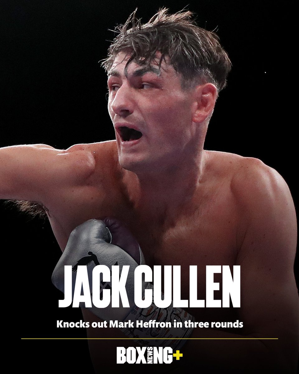 💥 <a href="/JackCullen1461/">Jack Cullen</a> captures the British &amp; Commonwealth super-middleweight titles with an emphatic third round KO of Mark Heffron.

#SmithEubank2