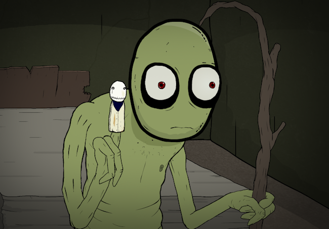 trying to find unspoilery screenshots from Salad Fingers #13 - (which will be released soon)